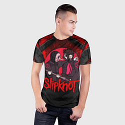 Футболка спортивная мужская Slipknot black and red, цвет: 3D-принт — фото 2