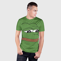 Футболка спортивная мужская Лягушонок Pepe грустит, цвет: 3D-принт — фото 2