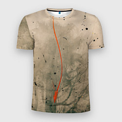 Мужская спорт-футболка Тёмное дерево, туман и краски