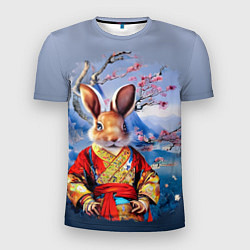 Футболка спортивная мужская Кролик в китайском халате, цвет: 3D-принт