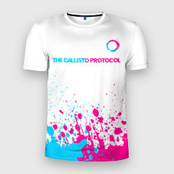 Футболка спортивная мужская The Callisto Protocol neon gradient style: символ, цвет: 3D-принт