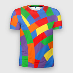 Мужская спорт-футболка Разноцветные текстуры и паттерны