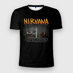 Футболка спортивная мужская Nirvana отрывок, цвет: 3D-принт