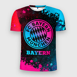 Футболка спортивная мужская Bayern - neon gradient, цвет: 3D-принт