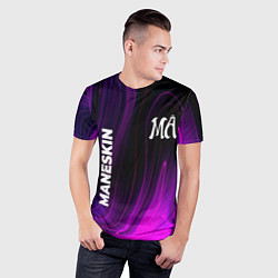 Футболка спортивная мужская Maneskin violet plasma, цвет: 3D-принт — фото 2