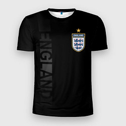 Мужская спорт-футболка Сборная Англии боковая полоса