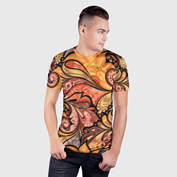 Футболка спортивная мужская Multicolored branching floral patterns, цвет: 3D-принт — фото 2
