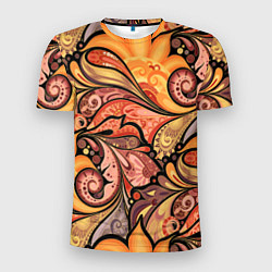 Мужская спорт-футболка Multicolored branching floral patterns