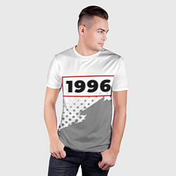 Футболка спортивная мужская 1996 - в красной рамке на светлом, цвет: 3D-принт — фото 2