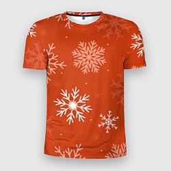 Футболка спортивная мужская Orange snow, цвет: 3D-принт
