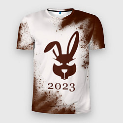 Футболка спортивная мужская Кролик 2023 хитрый на светлом, цвет: 3D-принт