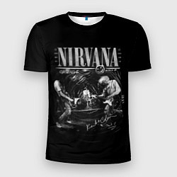 Футболка спортивная мужская Nirvana live, цвет: 3D-принт