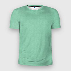 Мужская спорт-футболка Нежно зеленый в елочку
