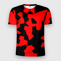 Мужская спорт-футболка Черно-красный авторский арт