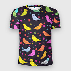 Футболка спортивная мужская Сказочные птички синички, цвет: 3D-принт