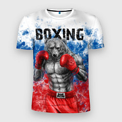 Мужская спорт-футболка Бокс - Россия
