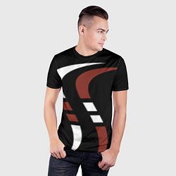Футболка спортивная мужская Две кривые, цвет: 3D-принт — фото 2