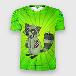 Футболка спортивная мужская Енот зомби, цвет: 3D-принт