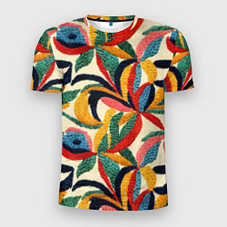 Футболка спортивная мужская Эффект вышивки, цвет: 3D-принт