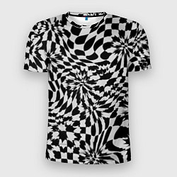 Футболка спортивная мужская Пластика шахматной доски, цвет: 3D-принт
