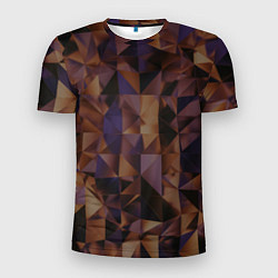 Мужская спорт-футболка Стеклянная тёмная геометрическая текстура