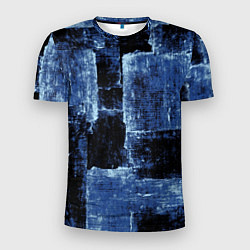 Футболка спортивная мужская Синий абстракт, цвет: 3D-принт
