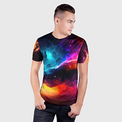 Футболка спортивная мужская Космос, созданный нейросетью, цвет: 3D-принт — фото 2