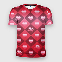 Футболка спортивная мужская Фон День святого валентина, цвет: 3D-принт