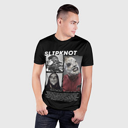 Футболка спортивная мужская Slipknot текст песни The Devil in I, цвет: 3D-принт — фото 2