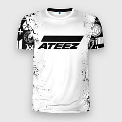 Футболка спортивная мужская Ateez black and white, цвет: 3D-принт