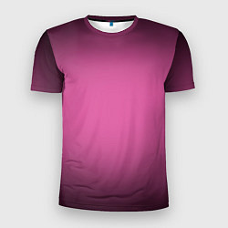 Футболка спортивная мужская Розовый фон с черной виньеткой, цвет: 3D-принт