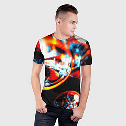 Футболка спортивная мужская Фрактальный узор, цвет: 3D-принт — фото 2