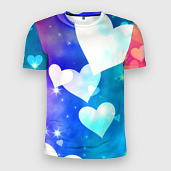 Футболка спортивная мужская Dreamy Hearts Multicolor, цвет: 3D-принт
