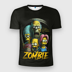 Футболка спортивная мужская Simpsons zombie, цвет: 3D-принт