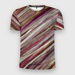 Мужская спорт-футболка Полосы цвета с текстурой планеты