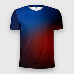 Футболка спортивная мужская Красно синий градиент, цвет: 3D-принт