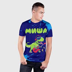 Футболка спортивная мужская Миша рокозавр, цвет: 3D-принт — фото 2