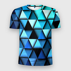 Футболка спортивная мужская Blue triangle, цвет: 3D-принт