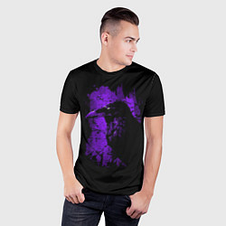 Футболка спортивная мужская Dark purple raven, цвет: 3D-принт — фото 2