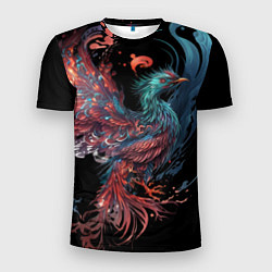 Футболка спортивная мужская Феникс в стиле Ирезуми, цвет: 3D-принт