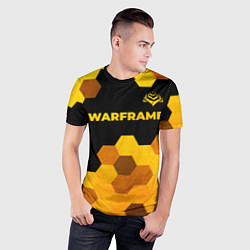 Футболка спортивная мужская Warframe - gold gradient: символ сверху, цвет: 3D-принт — фото 2