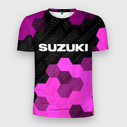 Футболка спортивная мужская Suzuki pro racing: символ сверху, цвет: 3D-принт