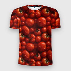 Мужская спорт-футболка Сочная текстура из томатов