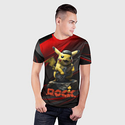 Футболка спортивная мужская Pikachu Rock style, цвет: 3D-принт — фото 2
