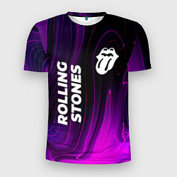 Футболка спортивная мужская Rolling Stones violet plasma, цвет: 3D-принт