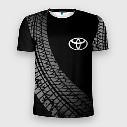 Мужская спорт-футболка Toyota tire tracks