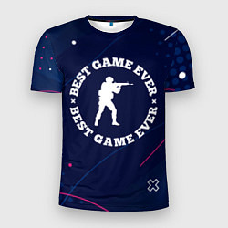 Футболка спортивная мужская Символ Counter Strike и надпись best game ever, цвет: 3D-принт
