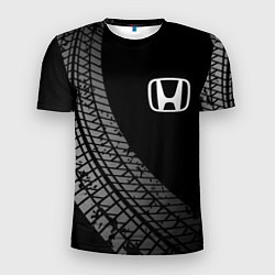 Мужская спорт-футболка Honda tire tracks