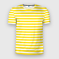 Мужская спорт-футболка Светло-желтые полосы