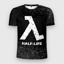 Футболка спортивная мужская Half-Life с потертостями на темном фоне, цвет: 3D-принт